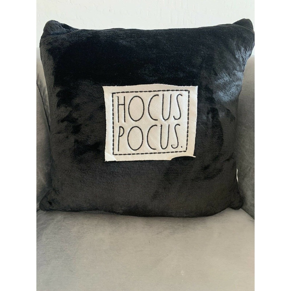 Rae Dunn Halloween Fall Ultra Plush Pillows Hocus Pocus Happy Halloween Set Of 2 - Picture 2 of 3